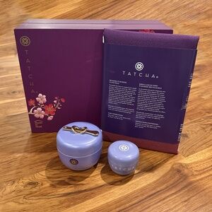 Tatcha Empty Refillable + Mini Serum Jars + Holiday gift box and Furoshiki Wrap